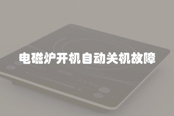 电磁炉开机自动关机故障 电磁炉开机自动关机故障
