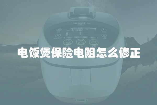 电饭煲保险电阻怎么修正
