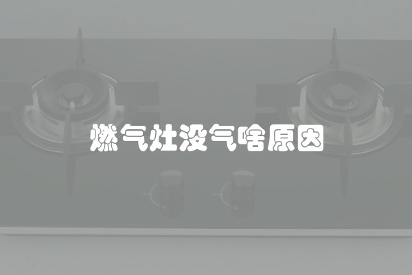 燃气灶没气啥原因