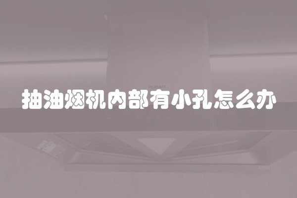 抽油烟机内部有小孔怎么办