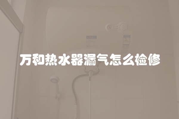 万和热水器漏气怎么检修 万和热水器漏气怎么检修