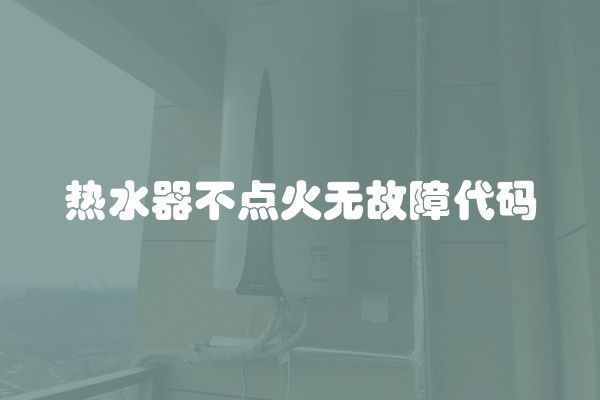 热水器不点火无故障代码