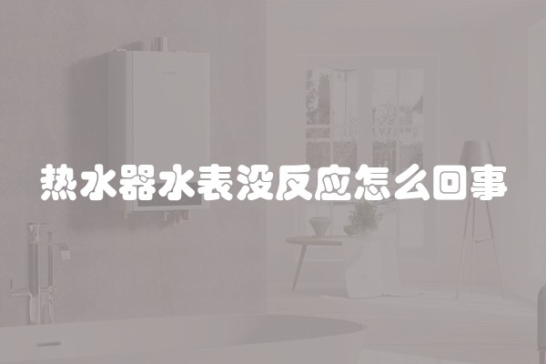热水器水表没反应怎么回事
