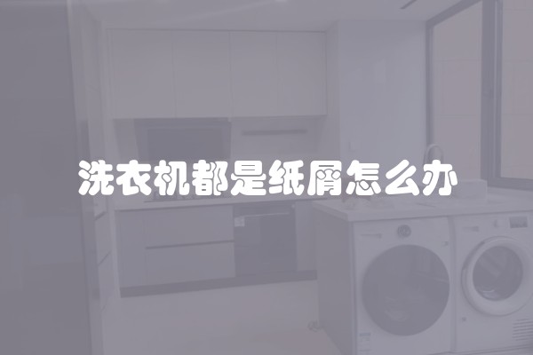 洗衣机都是纸屑怎么办