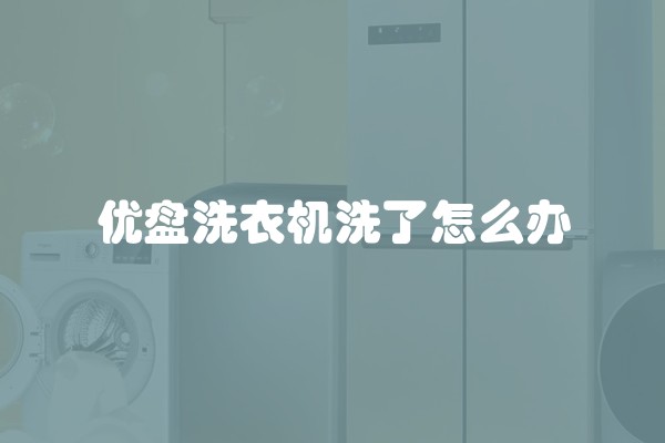 优盘洗衣机洗了怎么办
