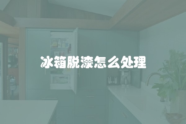 冰箱脱漆怎么处理