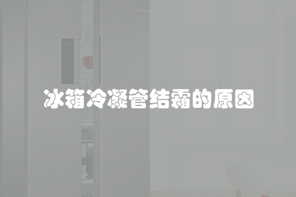 冰箱冷凝管结霜的原因