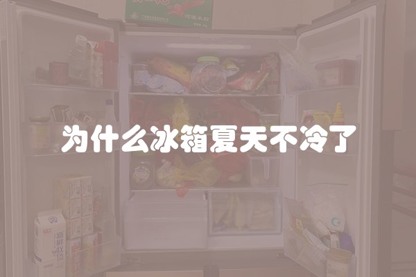为什么冰箱夏天不冷了