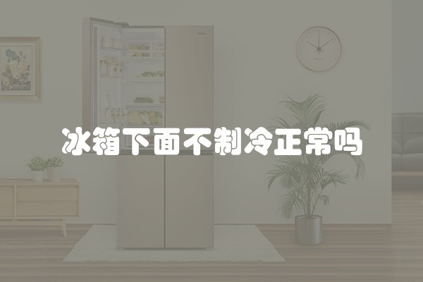 冰箱下面不制冷正常吗