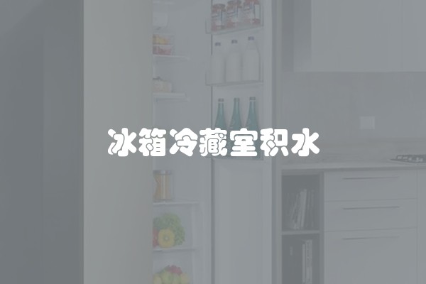 冰箱冷藏室积水