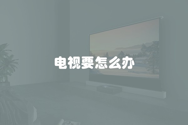 电视要怎么办