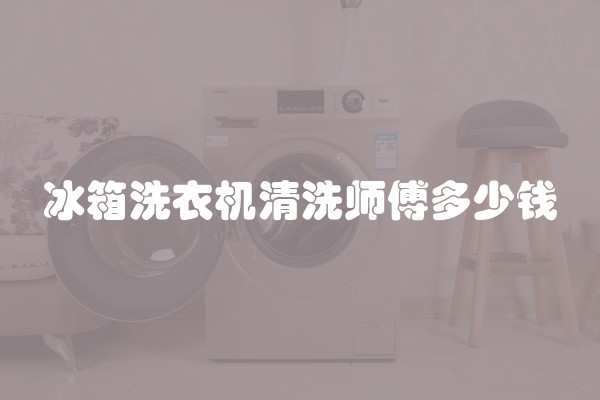 冰箱洗衣机清洗师傅多少钱